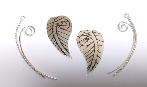Judy Larson's Bali Style Earrings - , Contemporary Wire Jewelry, Stamping, Stamps, Butane Torch, Soldering, Solder, Drilling, Drill, Using the ultra fine point retractable Sharpie,